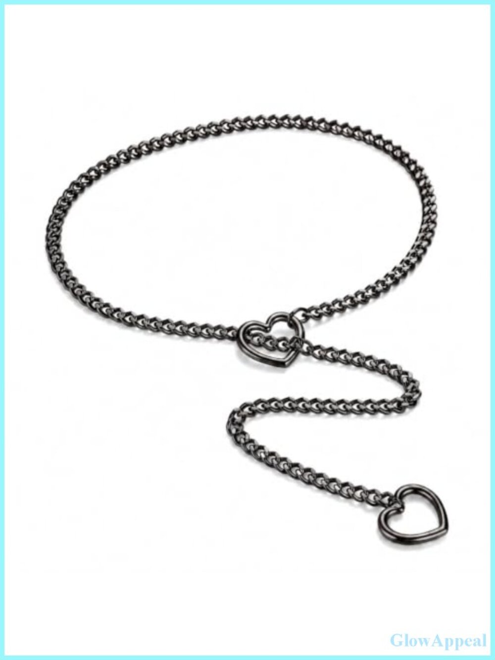 Stainless Steel O-Ring Slip Chain Necklace Adjustable Lariat Y-Necklace Punk